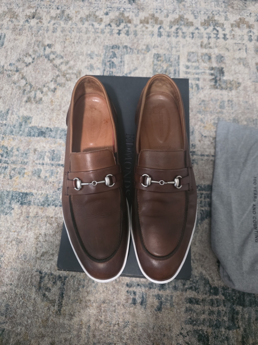 Allen Edmonds Brown Leather Bit-Detail Oxfords